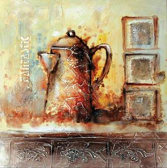 Textured Utensils oil painting